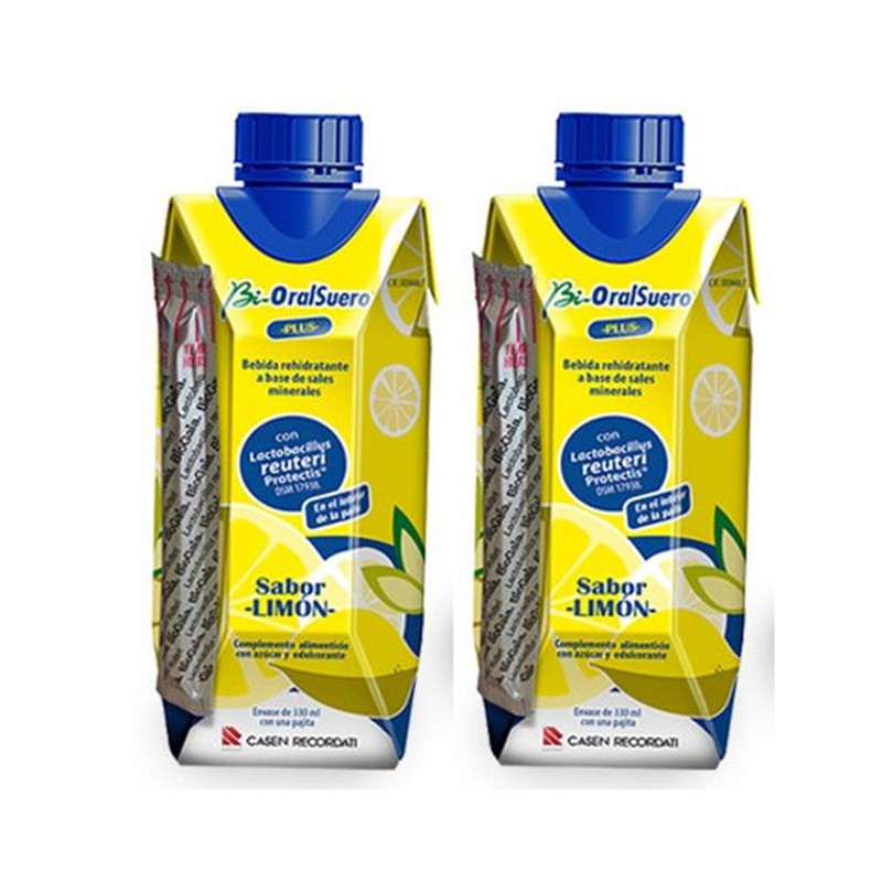 BiOGAIA Bi-OralSuero Plus Vitamina D3 Sabor Limón 2×330 ml