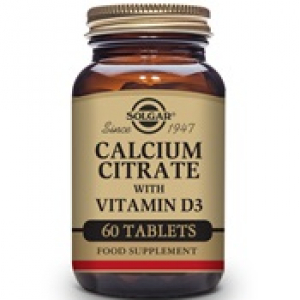 SOLGAR Citrato de Calcio con Vitamina D 60 comprimidos