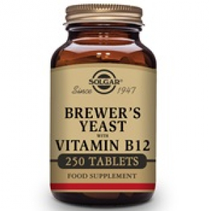 SOLGAR LEVADURA CERVEZA y VITAMINA B12 250 COMPRIMIDOS (BREWER’S YEAST)