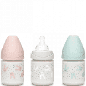 SUAVINEX BIBERON VIDRIO BOCA ANCHA TETINA REDONDA PREMIUM 120 ML