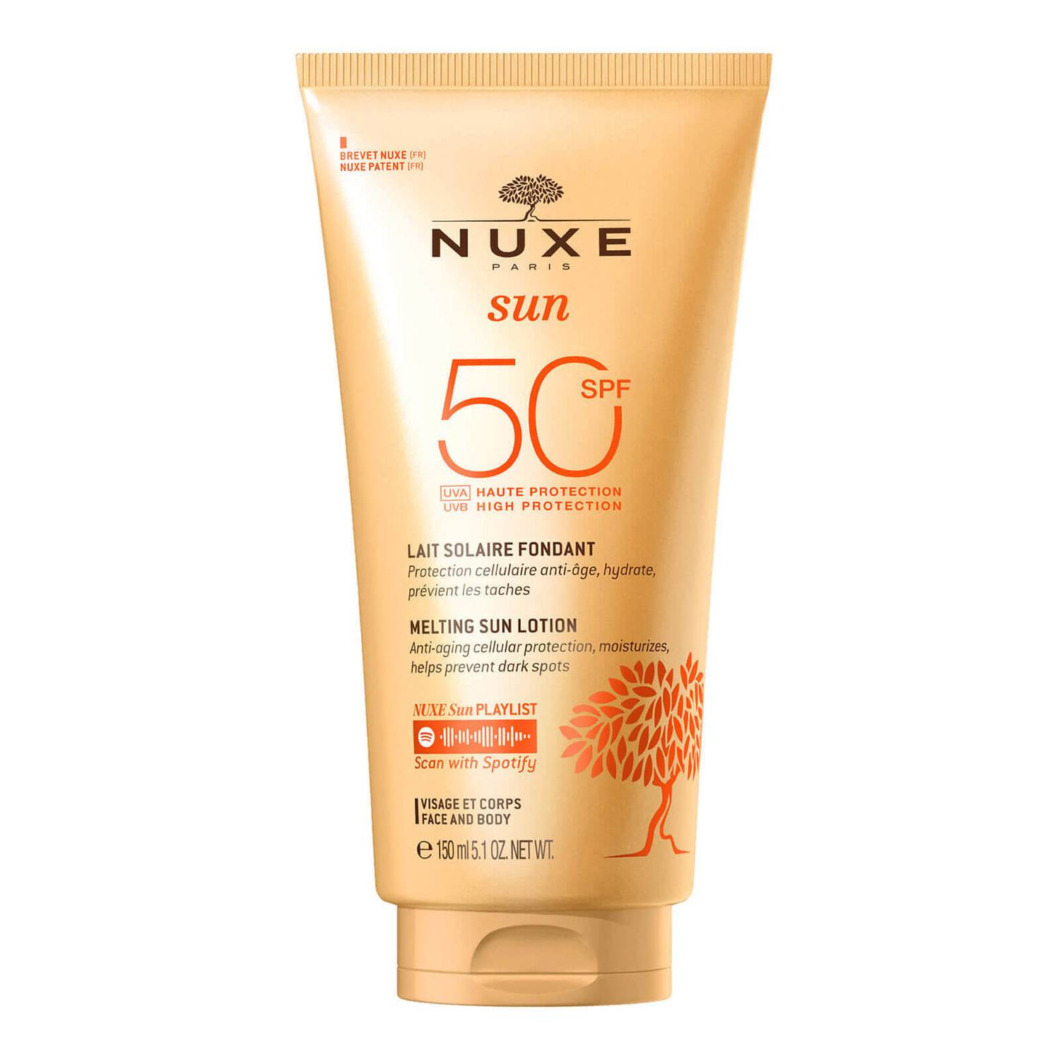 NUXE Sun Leche Solar Fundente Spf50 Rostro y Cuerpo 150ml