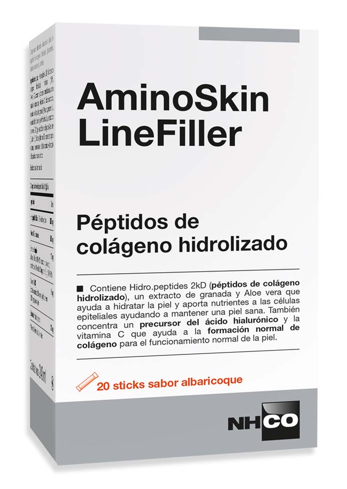 NHCO AminoSkin LineFiller Péptidos de Colágeno 20 sticks sabor albaricoque
