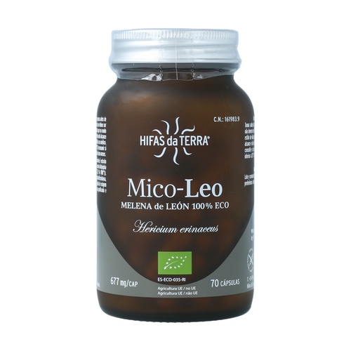 HIFAS DA TERRA Mico Leo Extracto Puro Eco de Melena de León 70 cápsulas