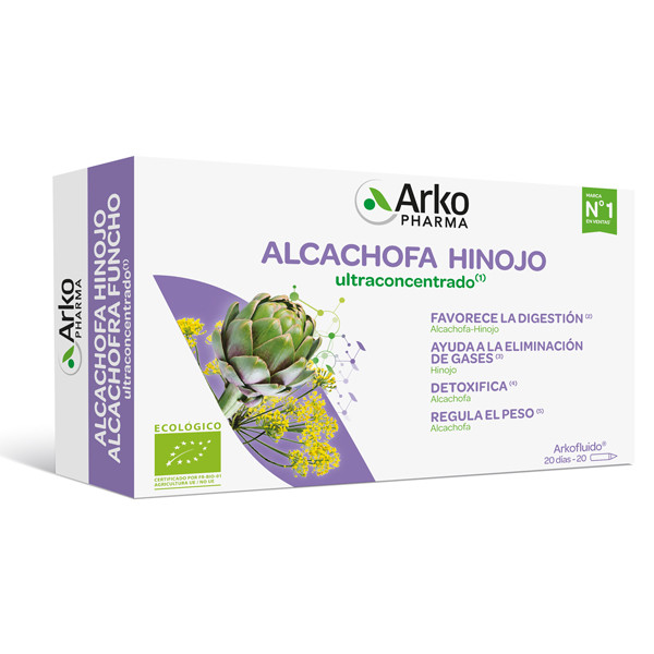 ARKOFLUIDO ALCACHOFA HINOJO ULTRACONCENTRADO ECOLOGICO BIO 20 AMPOLLAS SAN PEDRO ALCANTARA